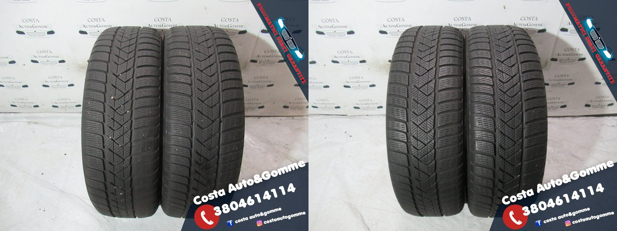 225 60 18 Pirelli 2021 90% MS 4 Gomme