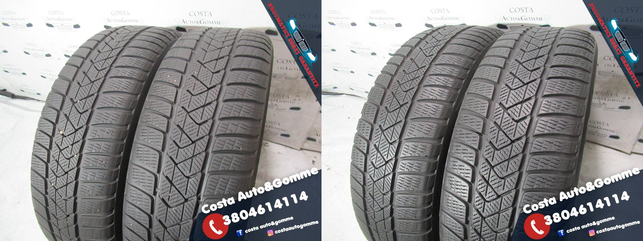 225 60 18 Pirelli 2021 90% MS 4 Gomme