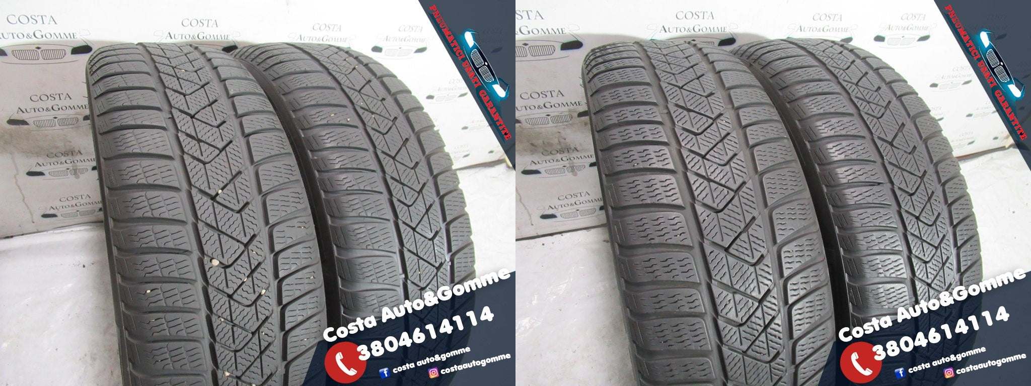 225 60 18 Pirelli 2021 90% MS 4 Gomme
