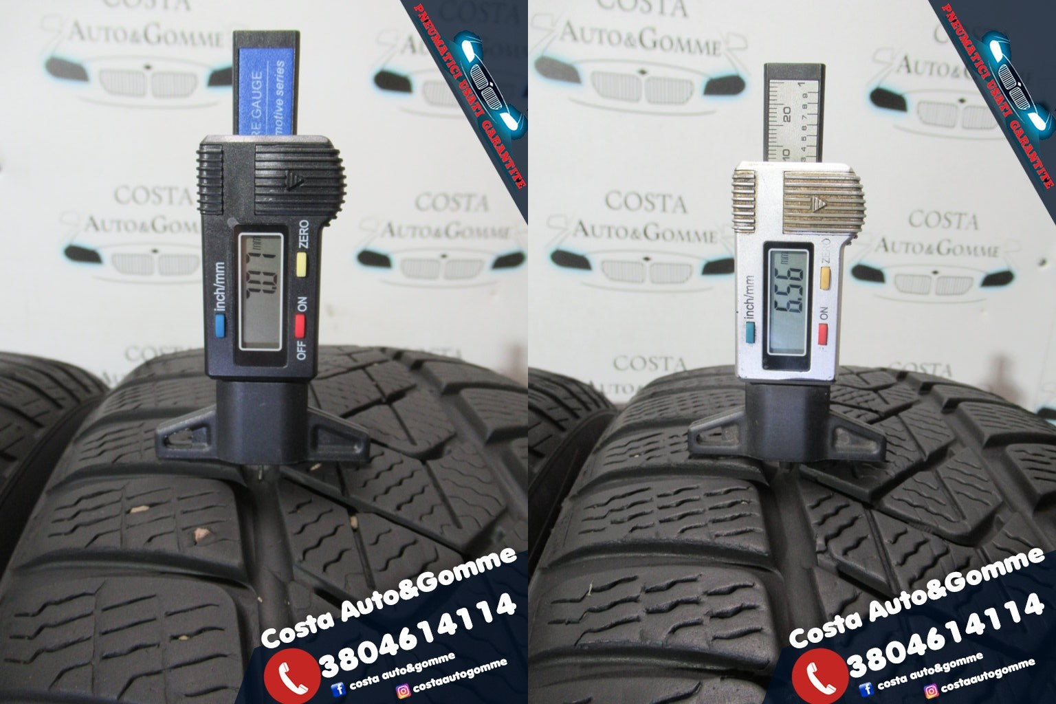 225 60 18 Pirelli 2021 90% MS 4 Gomme